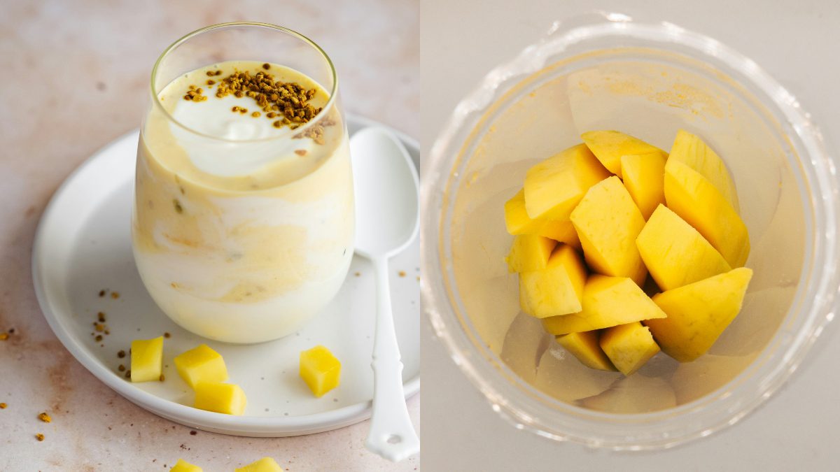 Μους Μάνγκο και κομμάτια μάνγκο