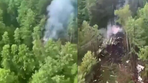 σκηνή από την πτώση του ρωσικού αεροσκάφους