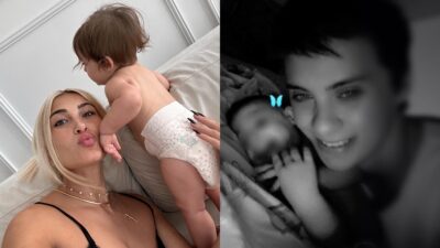 Τούνη με τον γιο της και Μουρτζούκου με το παιδί της