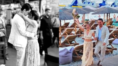 Η Χριστίνα Βραχάλη και ο Γκράχαμ Γκουντ στο γαμήλιο πάρτι τους