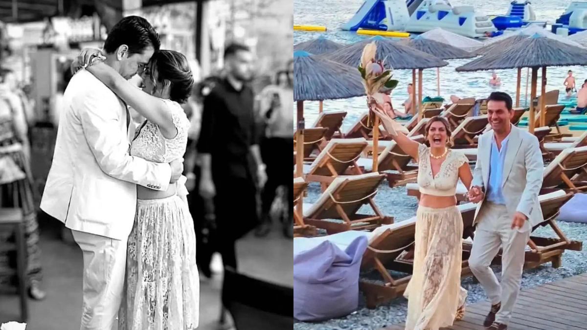 Η Χριστίνα Βραχάλη και ο Γκράχαμ Γκουντ στο γαμήλιο πάρτι τους