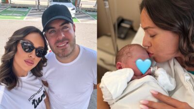 Η Δώρα Παντέλη, ο σύζυγός της και το μωρό τους