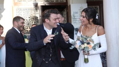 Ο Γαβαλάς και η Κοντογεώργη στον γάμο τους