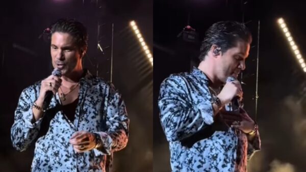 Ο Νίκος Οικονομόπουλος σε συναυλία του