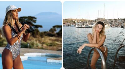 Κόκκινο μπικίνι φόρεσαν η Αθηνά Οικονομάκου και η Κλέλια Ανδριολάτου