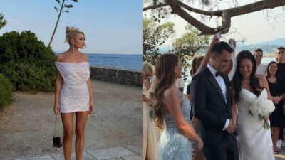 Η Ιωάννα Τούνη στον γάμο της φίλης της, Μαρίας