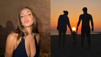 Η Ανδρομάχη με τον Γιώργο Λιβάνη και τον γιο τους