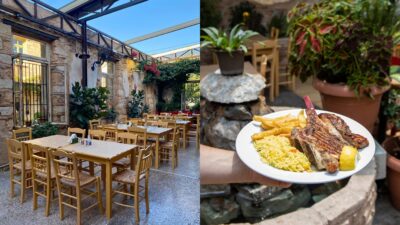 ο εξωτερικός χώρος από το μαγαζί