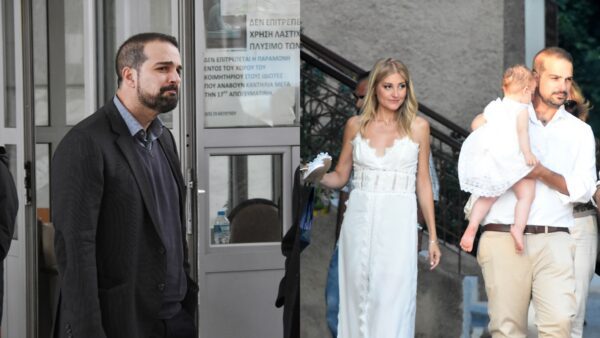 Ο Γαβριήλ Σακελλαρίδης και η Ράνια Τζίμα με την κόρη τους