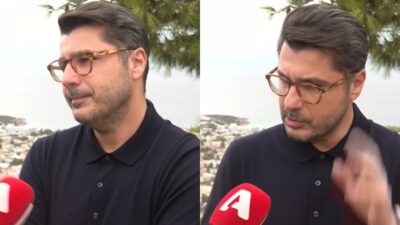 Ο Λάμπρος Κωνσταντάρας στην κάμερα του Super Κατερίνα