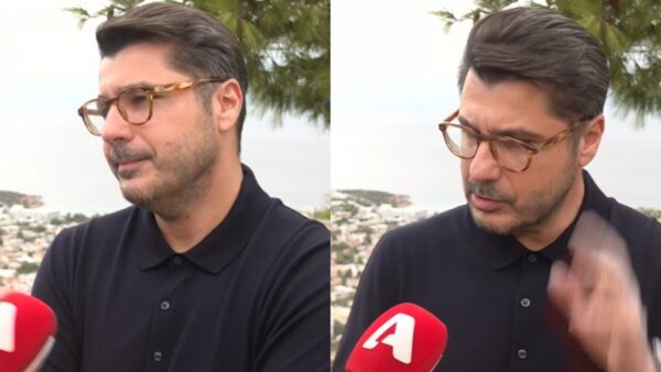 Ο Λάμπρος Κωνσταντάρας στην κάμερα του Super Κατερίνα