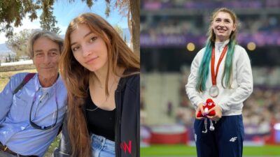 Η Λήδα Μανθοπούλου και πατέρας της, Αίας