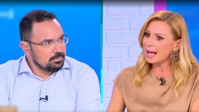 Ο Νίκος Μισύρης και η Κατερίνα Καραβάτου