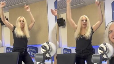 Η Αννίτα Πάνια χορεύει τσιφτετέλι μπροστά στον Νίκο Καρβέλα