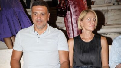 Η Τζένη Μπαλατσινού μαζί με τον σύζυγό της, Βασίλη Κικίλια στο Ηρώδειο