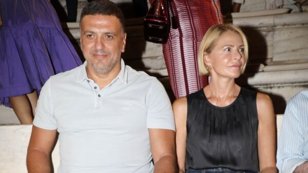 Η Τζένη Μπαλατσινού μαζί με τον σύζυγό της, Βασίλη Κικίλια στο Ηρώδειο