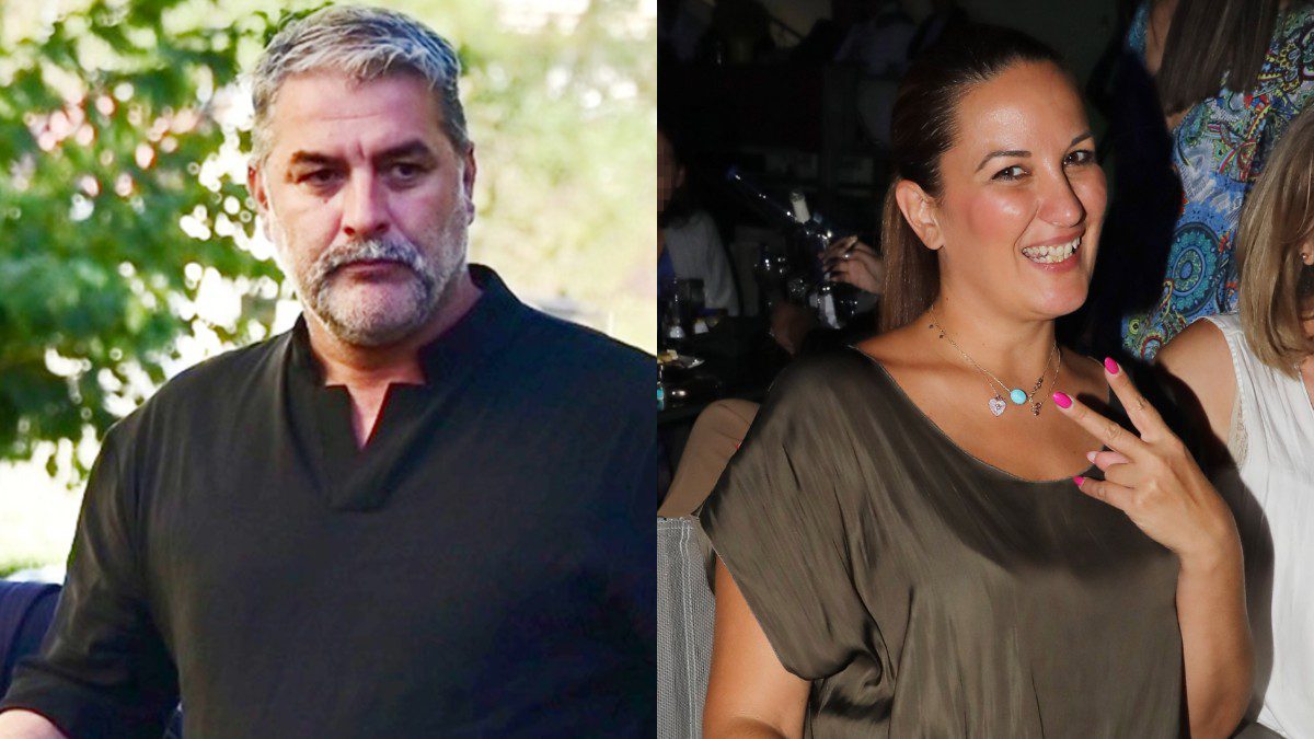 Ο Βασίλης Μπισμπίκης με την αδερφή του, Παναγιώτα