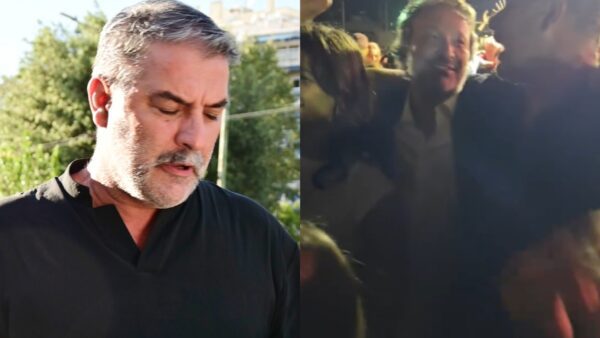 Ο Βασίλης Μπισμπίκης γλεντάει σε κρητικό γλέντι μαζί με την Δανάη Παππά και τον Μιχάλη Αεράκη