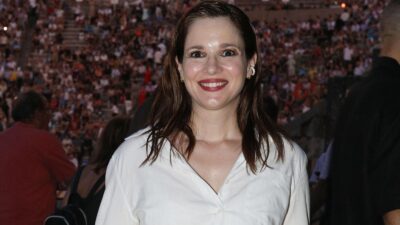 Η Ευγενία Δημητροπούλου σε έξοδό της