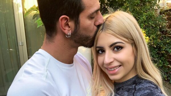 Η Κωνσταντίνα Δημητρίου με τον σύντροφό της