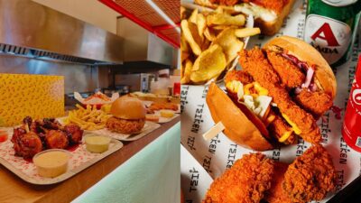 μπεργκερ και κοτοπουλα