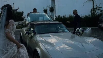 Η Ελευθερία Νταβατζή στον γάμο της