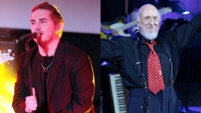 Ο Μιχάλης Χατζηγιάννης και ο Διονύσης Σαββόπουλος