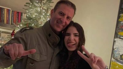 Ο Παναγιώτης Στάθης με την κόρη του