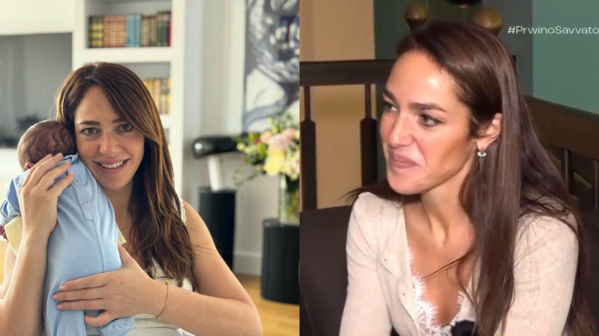 Η Δόμνα Μιχαηλίδου με τον γιο της