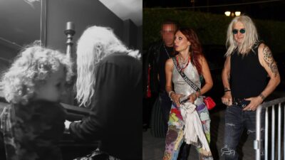 Ο Νίκος Καρβέλας, η Έλενα Φερεντίνου και ο γιος τους