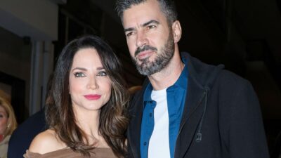 Η Κατερίνα Γερονικολού και ο Γιάννης Τσιμιτσέλης στην πρεμιέρα "Το Όνομα"