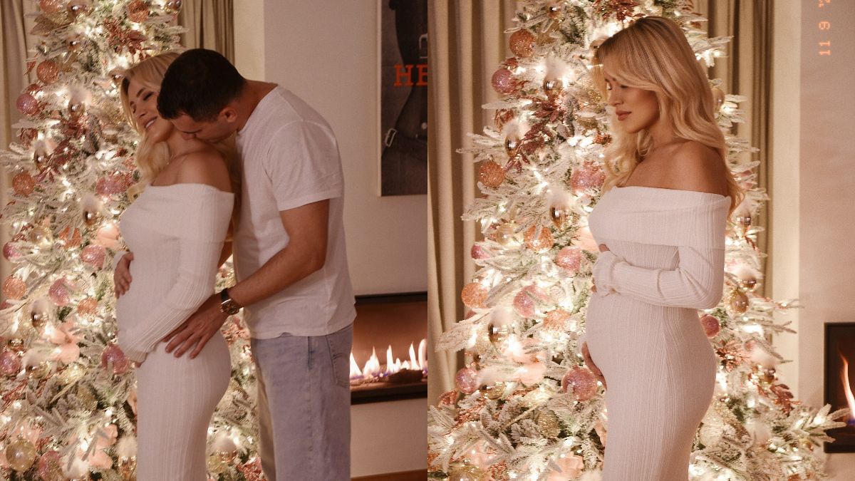 Καινούργιου: Ανακοίνωσε την εγκυμοσύνη της - Οι φωτογραφίες με τον Κουτσουμπή μπροστά στο δέντρο