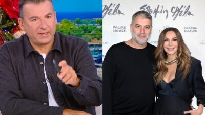 Ο Γιώργος Λιάγκας, η Δέσποινα Βανδή και ο Βασίλης Μπισμπίκης