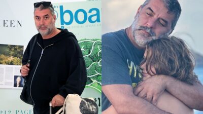 Ο Βασίλης Μπισμπίκης με τον γιο του, Μιχάλη