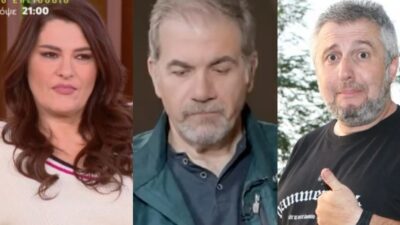 Η Κατερίνα Ζαρίφη, ο Δημήτρης Σταρόβας και ο Στάθης Παναγιωτόπουλος