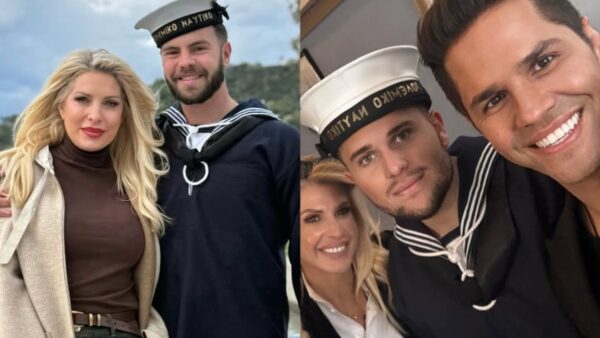 Η Ελένη Μενεγάκη και ο Άγγελος Λάτσιος και ο Γιώργος Τσαλίκη με το γιο του