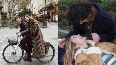 Η Κλέλια Ανδριολάτου και ο Χριστόφορος Παπακαλιάτης backstage Maestro