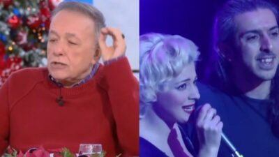 Ο Ανδρέας Μικρούτσικος, η Νατάσα Μποφίλιου και ο Γιάννης Χαρούλης