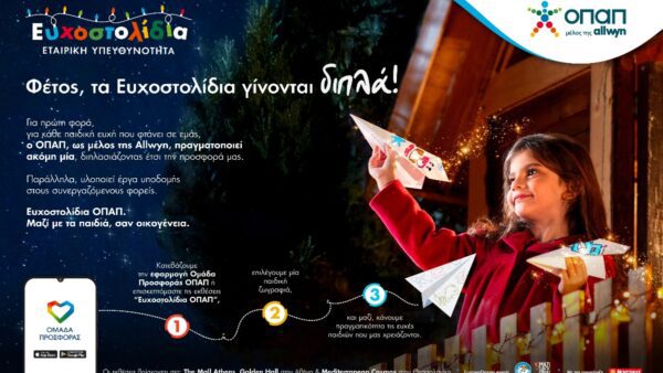 Μια ευχή γίνεται δύο εφέτος τα Χριστούγεννα με τα Ευχοστολίδια