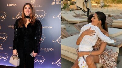 Η Σταματίνα Τσιμτσιλή με τον γιο της, Ιωάννη - Εφραίμ