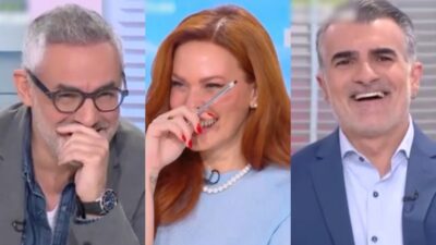 Σίσσυ Χρηστίδου γέλια στο πλατό