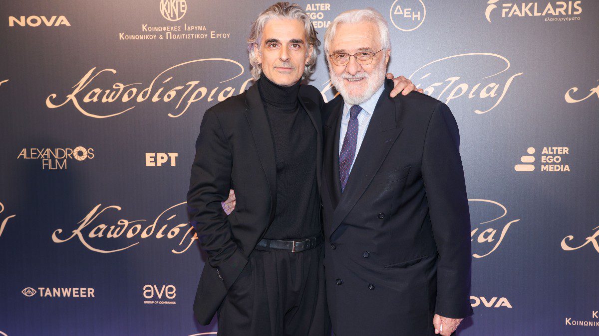 Αντώνης Μυριαγκός-Γιάννης Σμαραγδής στην πρεμιέρα της ταινίας Καποδίστριας