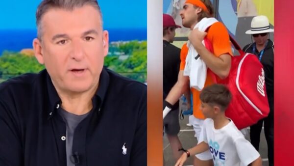 Ο Γιώργος Λιάγκας και ο Στέφανος Τσιτσιπάς