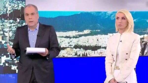 Ο Νίκος Στραβελάκης και η Μίνα Καραμήτρου