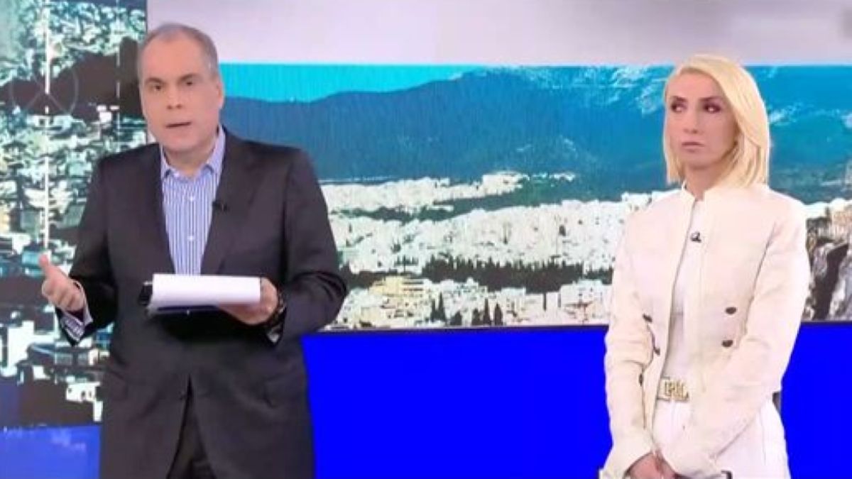 Ο Νίκος Στραβελάκης και η Μίνα Καραμήτρου