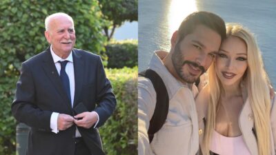 Ο Γιώργος Παπαδάκης με τον γιο του Φοίβο και τη σύντροφό του