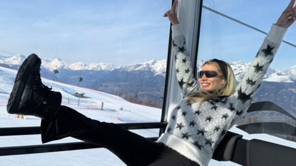 H Σπυροπούλου στα χιόνια